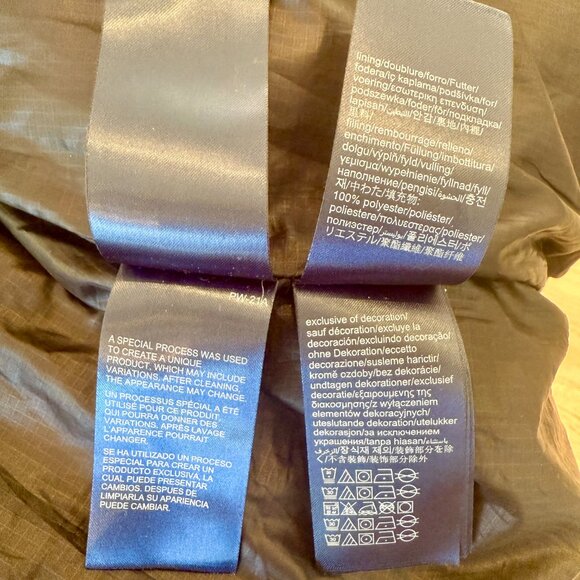 Tommy Jeans Colorblock Long Puffer Coat Red Yellow Blue Navy Size M - Picture 12 of 13